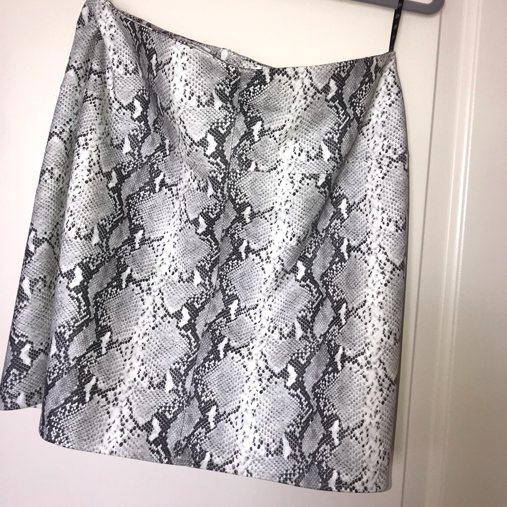 Snake skin leather skirt